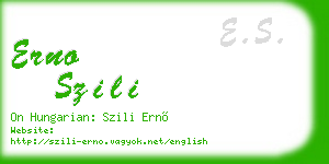 erno szili business card